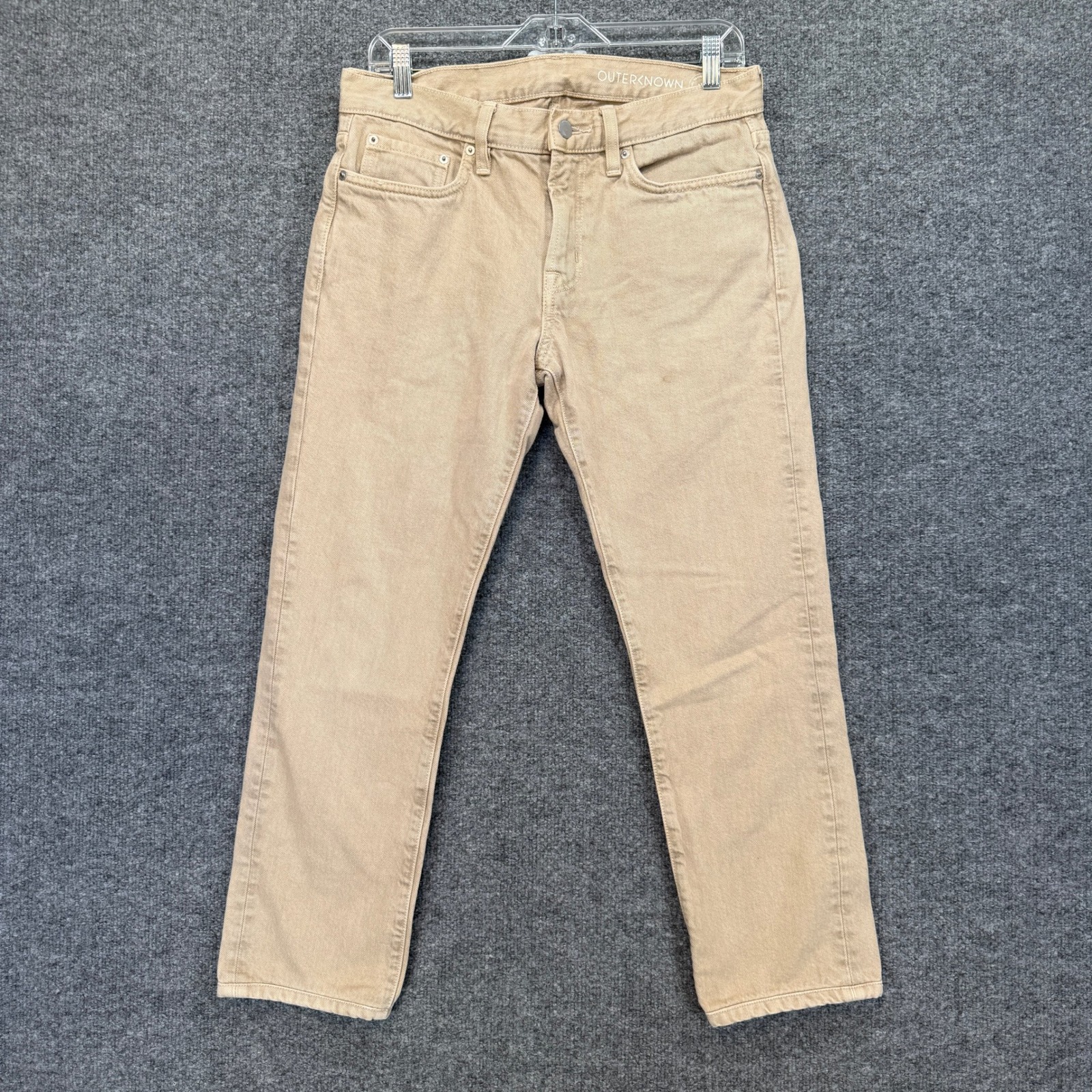 Outerknown S.E.A. Jeans Mens 30x27 Tan Drifter Tapered Fit Organic Cotton